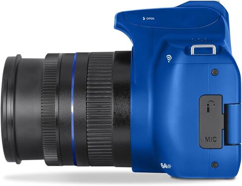 Minolta 64MP Auto Focus Digital Camera 10x Optical Zoom 4K Ultra HD Video Blue MNB10Z-BL Bundle with Deco Photo Camera Bag for DSLR and Mirrorless Cameras and Western Digital 64GB microSD Card in Kuwait