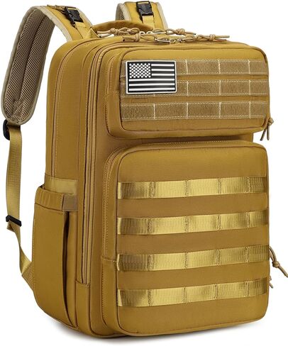 Large Dad Diaper Bag Backpack, Tactical Style, Black | Stroller Clips, Luggage Sleeve for Travel, Insulated Pockets in Kuwait