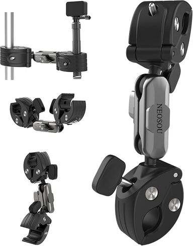Motorcycle Selfie Stick Mount Pole Clamp for Insta360 X5 X4/GoPro/Pocket 4 3/DJI Osmo Action 6 5 4/Osmo 360/Nano, Bike Bicycle Handlebar/Tail/Seat Rail/Tube/Pipe Mounting Kit Accessories in Kuwait