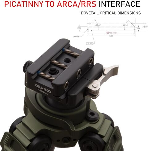 Picatinny Arca Swiss Plate,Picatinny Rail to Arca Tripod Mount,Picatinny Rail Converted into Arca RRS Dovetail Adapter, Compatiable Really Right Stuff Tripod Mount 1911 in Kuwait