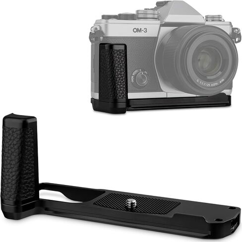 Haoge HG-OM3 Camera Bracket Holder Hand Grip for OM System OM-3 fit Arca Swiss Kirk RRS Benro Quick Release Plate in Kuwait