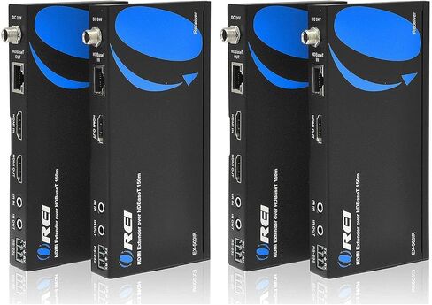 OREI HDMI Extender Over Cat6 500ft – 1080p@60Hz HDBaseT, Two-Way IR, PoC | HDMI Extender Using CAT5e, HDMI Over CAT5 Extender – HDMI Loop Out, RS-232, Dolby Atmos, DTS:X, HBR Audio in Kuwait