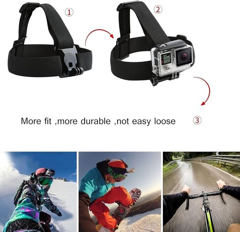10-in-1 Accessory Kit for Hero13 12 11 10 9 8 7 6 5 4 3+ 3 Hero Session 5 Black AKASO EK7000 for Apeman SJ4000 5000 6000 for DBPOWER for AKASO,Action Camera Accessories for Insta360 Ace Pro 2 X5 in Kuwait