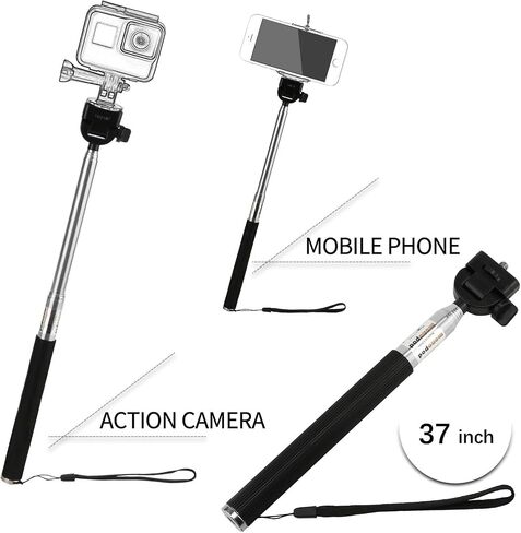 10-in-1 Accessory Kit for Hero13 12 11 10 9 8 7 6 5 4 3+ 3 Hero Session 5 Black AKASO EK7000 for Apeman SJ4000 5000 6000 for DBPOWER for AKASO,Action Camera Accessories for Insta360 Ace Pro 2 X5 in Kuwait