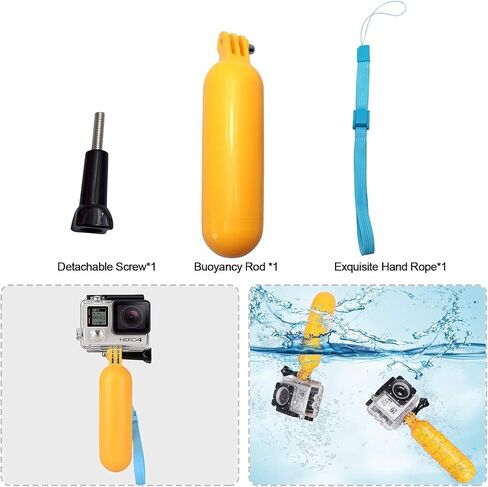 10-in-1 Accessory Kit for Hero13 12 11 10 9 8 7 6 5 4 3+ 3 Hero Session 5 Black AKASO EK7000 for Apeman SJ4000 5000 6000 for DBPOWER for AKASO,Action Camera Accessories for Insta360 Ace Pro 2 X5 in Kuwait