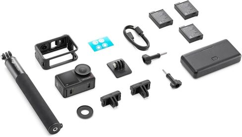 DJI Osmo Action 4 Adventure Combo - 4K Waterproof Action Camera with Battery Case Bundle with Lexar 64GB Memory Card, Protective Case, Outdoor Kit and 1 YR CPS Enhanced Protection Pack in Kuwait