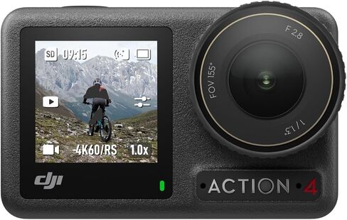DJI Osmo Action 4 Adventure Combo - 4K/120fps Waterproof Action Camera with 128GB MicroSD Card, 3 Batteries, 1.5m Extension Rod, Card Reader, Backpack & 2-Year Warranty in Kuwait