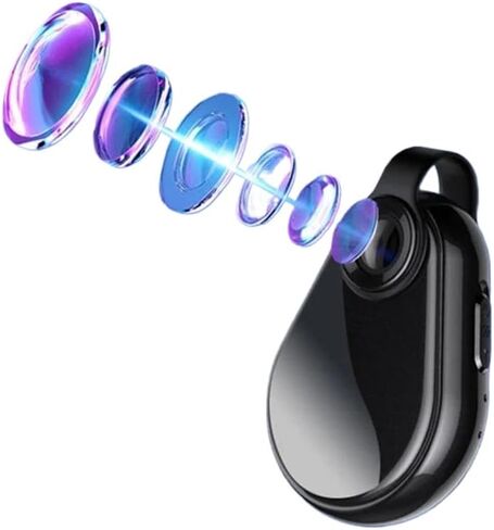 1080P Action Camera with Necklace Mount Wide Angle Portable Video and Audio Recorder Compatible with MicroSD Cards from 32GB in Kuwait