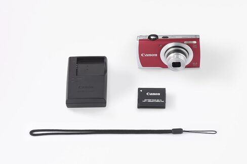 Canon PowerShot A2500 16MP Digital Camera with 5x Optical Image Stabilized Zoom with 2.7-Inch LCD (Red) (Renewed) in Kuwait