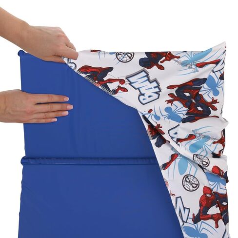 NoJo Marvel Spiderman to The Rescue Red, White, and Blue Preschool Nap Pad Sheet in Saudi Arabia