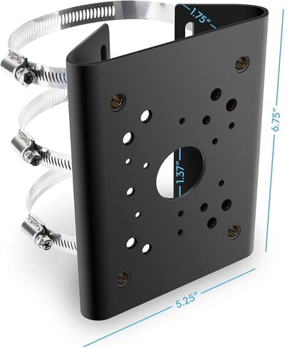 Amcrest AMCPFA150-B Pole Mount Bracket, Compatible w/AMCPFA134, AMCPFA136, AMCPFA13A, AMCPFA120, IP2M-850E, IP2M-853EW, IP2M-858W & IP4M-1053EW. in Kuwait