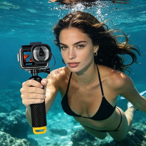 SOONSUN 60M/196FT Waterproof Case for GoPro Hero 13 12 11 10 9 Black | 5X Macro Lens Filter, Floating Handle Grip, Underwater Accessories for Snorkeling Diving Coral Reef Close-Ups in Kuwait