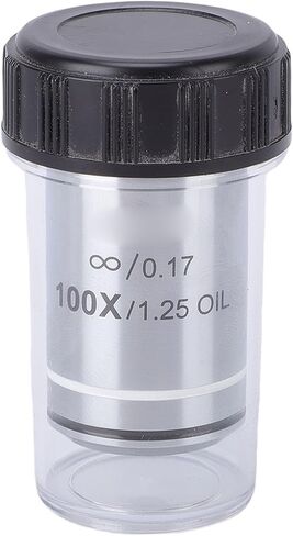 Tbest 100X Plan Objective Lens 20.2MM RMS Thread Biological Microscope Aluminum Alloy Optical Glass in Kuwait