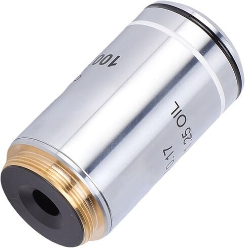 Tbest 100X Plan Objective Lens 20.2MM RMS Thread Biological Microscope Aluminum Alloy Optical Glass in Kuwait