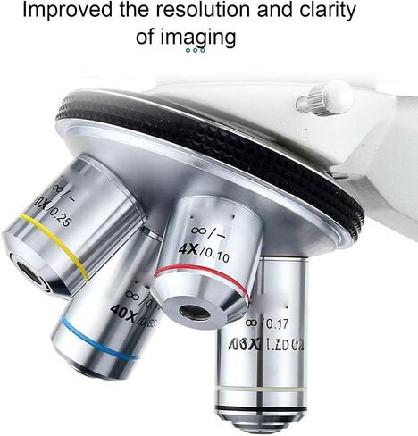 Tbest 100X Plan Objective Lens 20.2MM RMS Thread Biological Microscope Aluminum Alloy Optical Glass in Kuwait