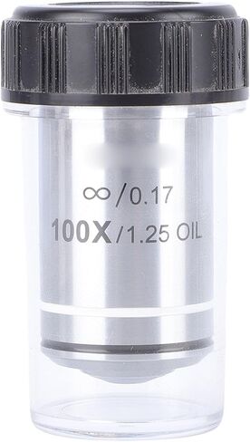 Tbest 100X Plan Objective Lens 20.2MM RMS Thread Biological Microscope Aluminum Alloy Optical Glass in Kuwait