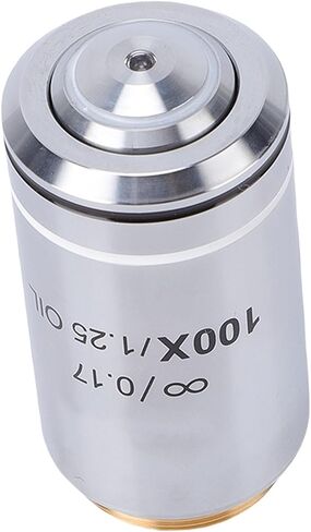 Tbest 100X Plan Objective Lens 20.2MM RMS Thread Biological Microscope Aluminum Alloy Optical Glass in Kuwait