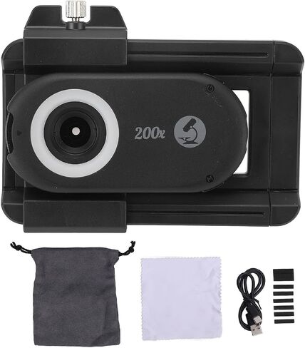 Tbest Phone Microscope Lens with LED Light CPL Filters 200X Zoom Portable Rechargeable for Photography Exploration in Kuwait