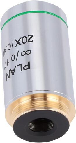 Tbest Plan Objective Lens 20X High Precision Optical Glass Microscope Objective Lens for Biological Microscopes 20.2mm Thread RMS in Kuwait