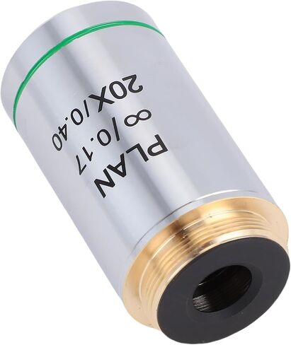 Tbest Plan Objective Lens 20X High Precision Optical Glass Microscope Objective Lens for Biological Microscopes 20.2mm Thread RMS in Kuwait