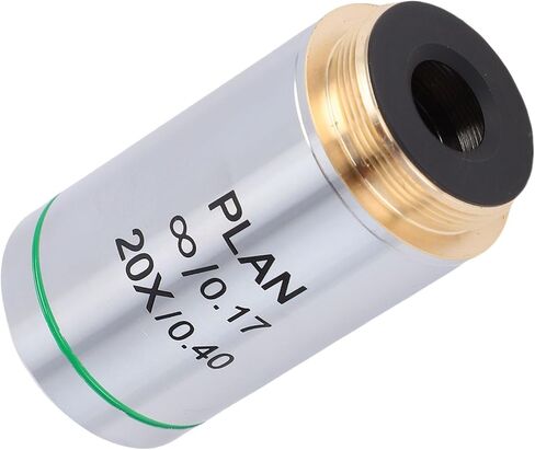 Tbest Plan Objective Lens 20X High Precision Optical Glass Microscope Objective Lens for Biological Microscopes 20.2mm Thread RMS in Kuwait