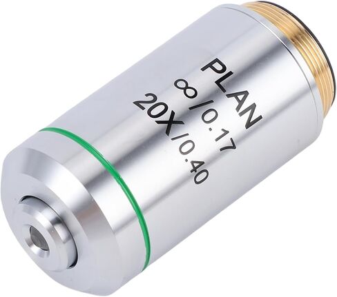 Tbest 20X Plan Objective Lens, Microscope Objective Lens20.2MM Thread RMS Lens for Biological Microscope in Kuwait