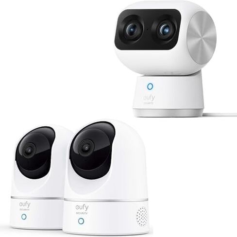 eufy Security Indoor E220 2-Cam Kit & Indoor Cam S350 (Bundle),Plug-in Camera with Wi-Fi, Human & Pet Al, Voice Assistant Compatibility,Motion Tracking, Homebase 3 Compatible in Kuwait