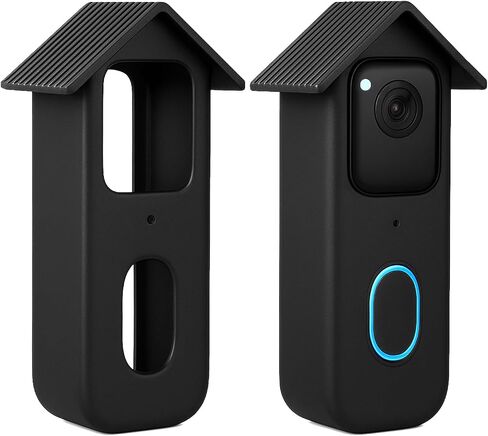Blink Video Doorbell Angle Mount, Adjustable 30° to 145° Corner Wedge Bracket for All-New Blink Doorbell Camera (1st & 2nd Gen), Anti-Theft Swivel Mounting Kit with Wide Viewing Range, Black in Kuwait