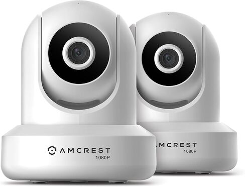 Amcrest Pack of 2, ProHD 1080P WiFi/Wireless IP Security Camera IP2M-841 Pan/Tilt, 2-Way Audio, Optional Cloud Recording, Full HD 1080P 2MP, Super Wide 90° Viewing Angle, Night Vision (White) in Kuwait