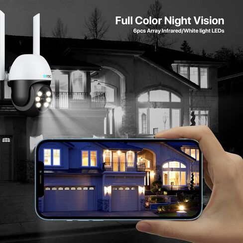 PTZ Security Camera Outdoor, SV3C Pan Tilt Auto Tracking WiFi IP Camera | 1080P Color Night Vision, 2-Way Audio, Humanoid Detection, Waterproof, 24/7 Recording, RTSP, SD Card Storage, Remote Access in Kuwait
