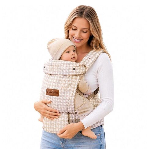 Baby Carrier - Ergonomic, Cozy and Lightweight Carrier for 7-45lbs, Effortless to Put On, Ideal for Hands-Free Parenting, Enhanced Lumbar Support, Pure Hug for Infant to Toddler,Mobile Holder in Kuwait