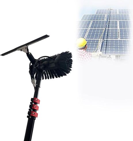 Telescopic Window Cleaning Rod - 16ft/30ft Water-Fed Brush for Solar Panel & Truck Window Cleaning, Extendable Reach, Ideal for High Areas in Kuwait