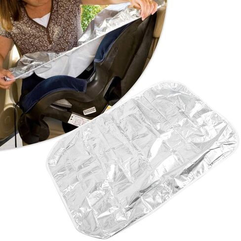 HEEPDD Children Safety Car Seat Proof Thermal Insulation Cover, Insulation Cover, Sun Shade for Infants and Toddlers, Silver Sunscreen Material, Fits Most Car Seats in Kuwait
