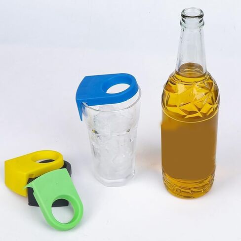 Beer Snaps, Cocktail Bottle Clips, Bottle Holder Plastic Drinking Clips, Stemware for Birthday Wedding Parties Brown in Kuwait