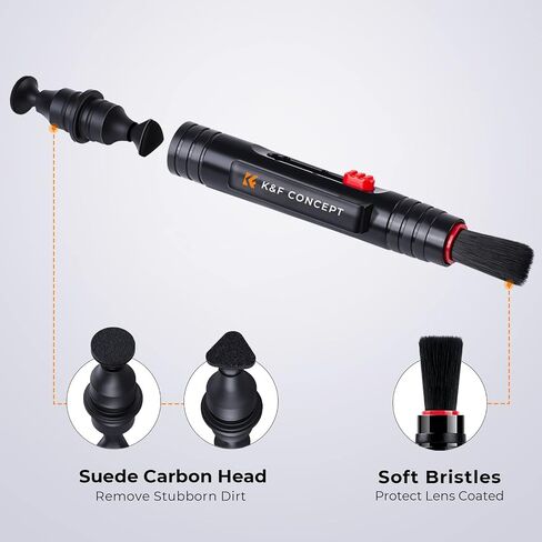 K&F CONCEPT 9-in-1 Camera Lens Cleaning Kit for DSLR, Filters, Phone, Tools | Strong Blower,Safe Cleaning Solution,Anti-Static Lint-Free Pen,Portable Microfiber Cleaning Cloth Multi Device Use,MK07 in Kuwait