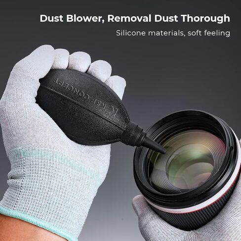 K&F CONCEPT 9-in-1 Camera Lens Cleaning Kit for DSLR, Filters, Phone, Tools | Strong Blower,Safe Cleaning Solution,Anti-Static Lint-Free Pen,Portable Microfiber Cleaning Cloth Multi Device Use,MK07 in Kuwait
