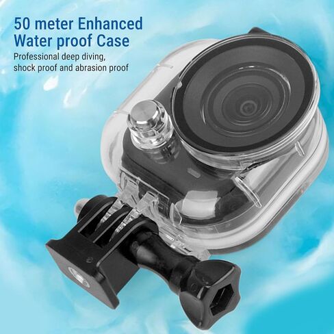 GOWENIC Water Proof Case for, Transparent PC Camera Protective Dive Case, 50m 164ft Underwater Housing, Shock and Scratch Protection for Diving Surfing Skiing in Kuwait