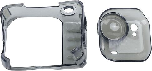 Fit Action Camera TPU Protective Case with Lanyard for Matte Black Lens Cover in Kuwait