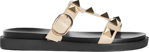 City Chic Women's WIDE FIT Totally Spike Slide, Neutral in Kuwait