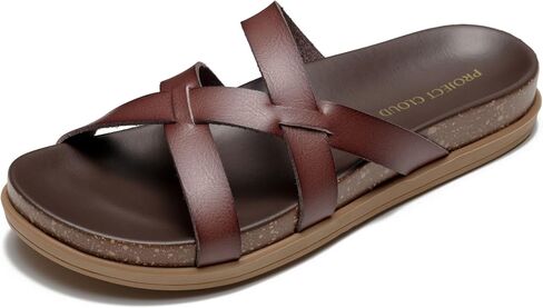 Project Cloud Non-Slip Summer Slides for Women & Lightweight Womens Sandals | Summer Sandals for Women with Plush and Soft Insole Womens Sandals Comfortable Non Slip and Lightweight Women Footwear in Kuwait
