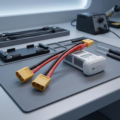 XT60 Parallel Connector Cable Dual Extension Y Splitter Harness for RC Drone FPV Battery Power Connection in Kuwait