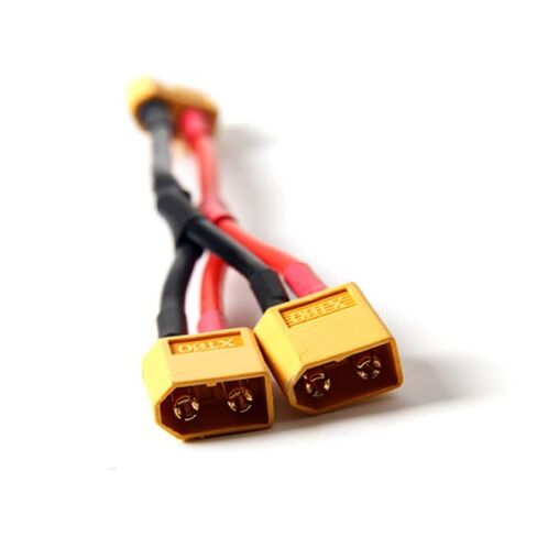 XT60 Parallel Connector Cable Dual Extension Y Splitter Harness for RC Drone FPV Battery Power Connection in Kuwait