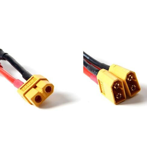 XT60 Parallel Connector Cable Dual Extension Y Splitter Harness for RC Drone FPV Battery Power Connection in Kuwait