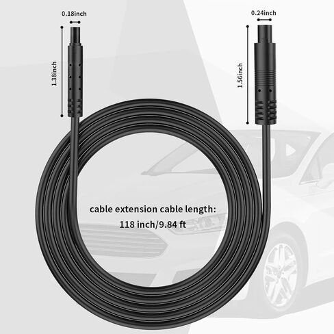 9.8ft 4Pin Backup Camera Extension Cable, 4P Pure Copper Thicker Shield Dash Cam Rear View Camera Extension Cord, Mirror Dashcam RearCamera Extension Cable, Male to Female ReverseCamera Extension Wire in Kuwait