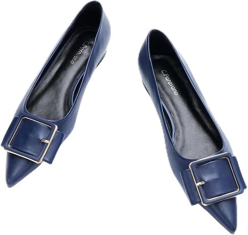 C.Paravano Women's Flats | Pointed Toe Ballet Shoes | Work Shoes for Women | Comfortable Flats(Size 8,Navy) in Kuwait