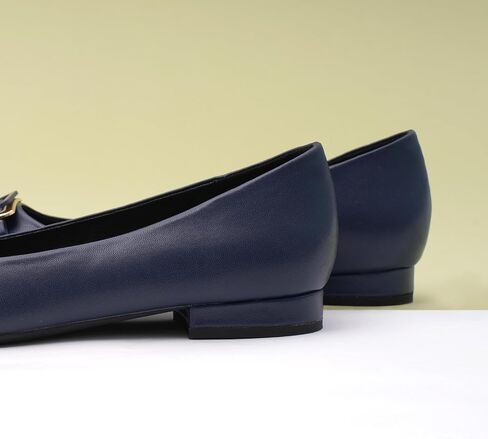 C.Paravano Women's Flats | Pointed Toe Ballet Shoes | Work Shoes for Women | Comfortable Flats(Size 8,Navy) in Kuwait