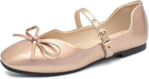 Mary Jane Shoes Women Ballet Flats Shoes for Women Bow Slip on Comfortable Dressy Adjustable Strap for Work Office Business Casual in Kuwait
