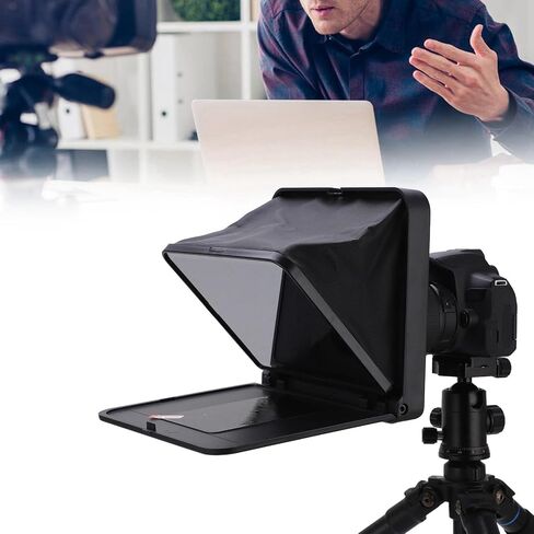 Foldable Portable Teleprompter for Smartphone, Tablet & SLR Camera with Bluetooth Remote - TC7 Prompter for Video Recording, Live Streaming, and Content Creation in Kuwait