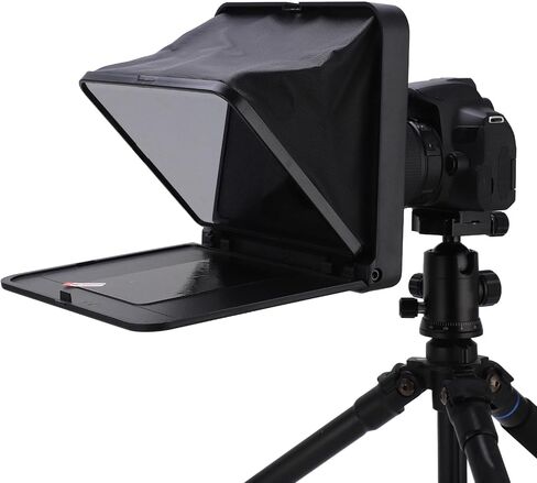 Foldable Portable Teleprompter for Smartphone, Tablet & SLR Camera with Bluetooth Remote - TC7 Prompter for Video Recording, Live Streaming, and Content Creation in Kuwait