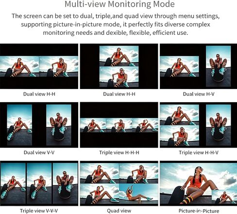 FEELWORLD M101S 10.1" 1200Nit Multi-View Field Monitor Dual 3G-SDI HDMI 2.0 Touch Camera Monitor for Multi-Camera Shooting in Kuwait